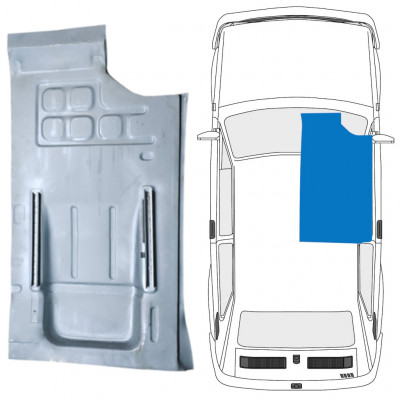 Underbody floor repair panel for Fiat 126p 1972-2000 / Right 7572