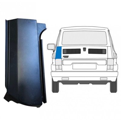 Rear corner repair panel for Fiat 126p 1972-2000 / Left 14960