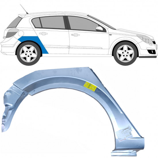 OPEL ASTRA 2003-2014 REAR WHEEL ARCH WITH LOWER BACK PART / RIGHT