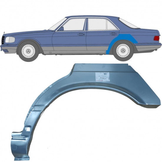 MERCEDES S-CLASS 1979-1991 REAR WHEEL ARCH / LEFT