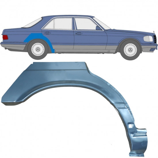 MERCEDES S-CLASS 1979-1991 REAR WHEEL ARCH / RIGHT