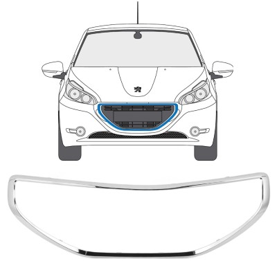 Radiator grille frame for Peugeot 208 2012-2015 16197