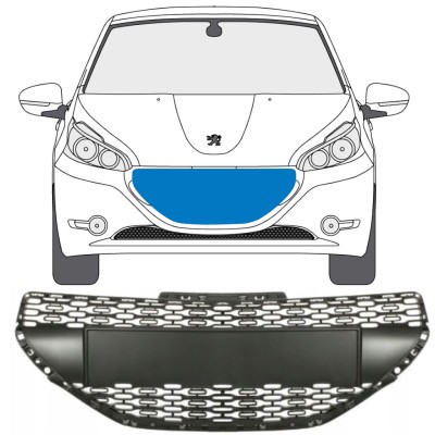 Grille for Peugeot 208 2012-2015 16196