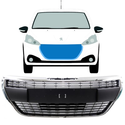 Grille for Peugeot 208 2015-2019 ALLURE / Set 7507