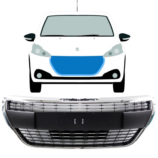 Grille for Peugeot 208 2015-2019 ALLURE / Set 7507