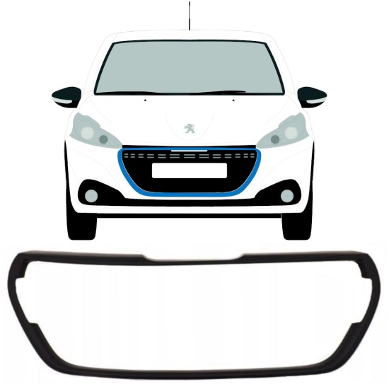 Radiator grille frame for Peugeot 208 2015-2019 16199
