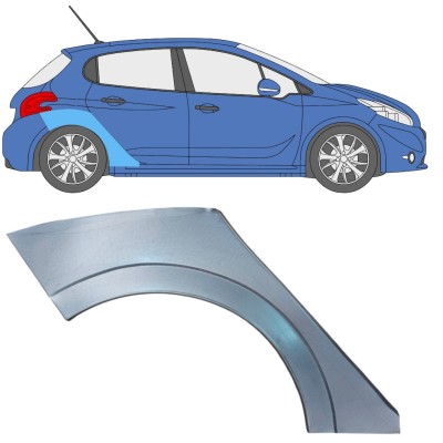 Rear wing repair panel for Peugeot 208 2012-2019 / Right 16316