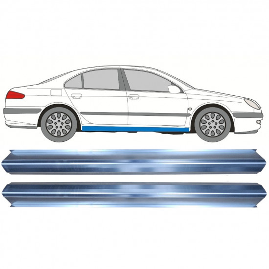 Sill repair panel for Peugeot 607 1999-2010 / Left = Right (symmetrical) / Set 10952