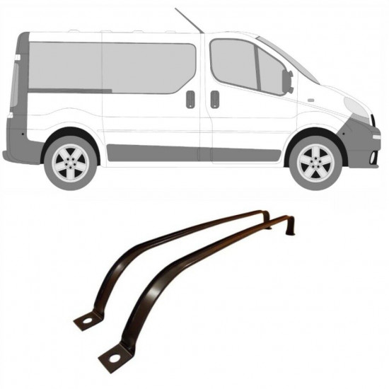 Pannello Modanatura Laterale Sinistro Per Trafic II (2001-2013) - OEM 8200036093 / 91165348, Adatto Anche A Primastar E Vivaro