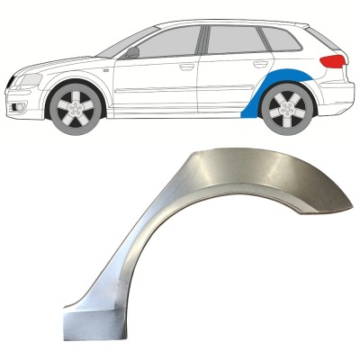 Rear wing repair panel for Audi A3 8P 2003-2012 / Left 15209