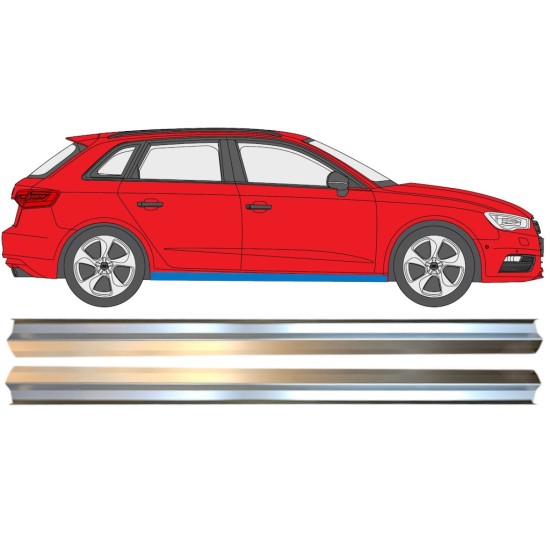 Lower sill repair panel for Audi A3 8V 2012-2020 / Left+Right / Set 14994