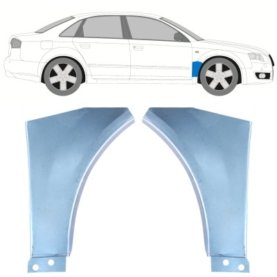 Front wing repair panel for Audi A4 B7 2004-2007 / Left+Right / Set 15171