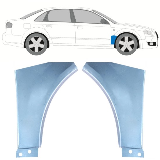 Front wing repair panel for Audi A4 B7 2004-2007 / Left+Right / Set 15171