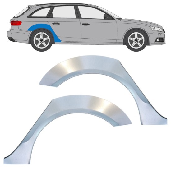 Rear wing repair panel for Audi A4 B8 2007-2016 / Left+Right / Set 16324