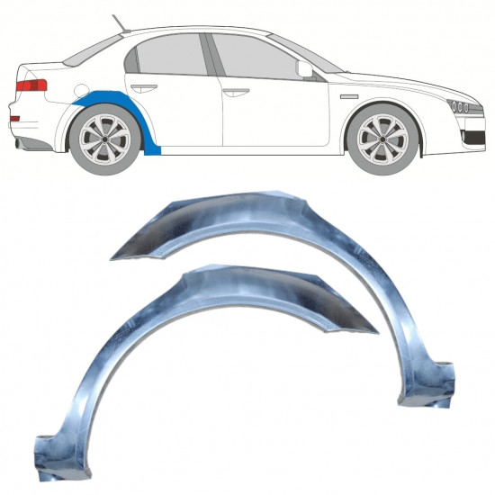 ALFA ROMEO 159 2005-2012 REAR WHEEL ARCH PANEL / SET