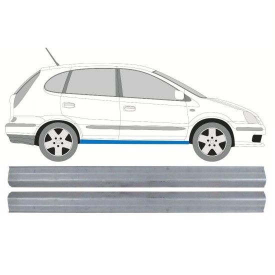 Sill repair panel for Nissan Almera Tino 2000-2006 / Left = Right (symmetrical) / Set 10649