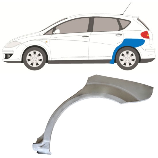 Rear wing repair panel for Seat Altea 2004-2015 / Left 15047