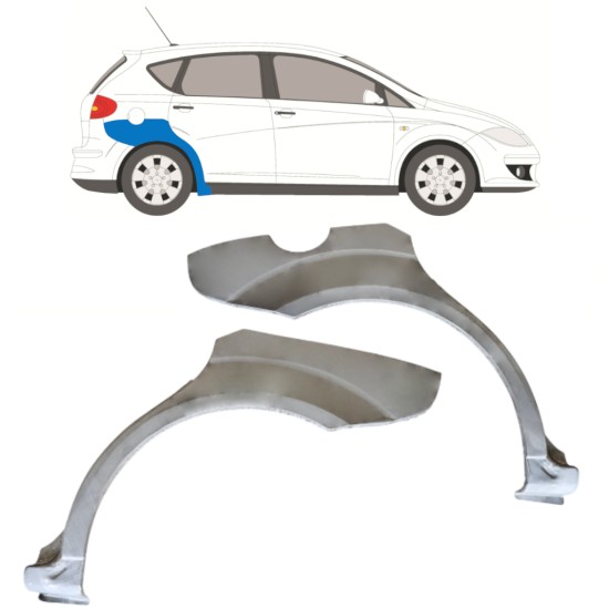 Rear wing repair panel for Seat Altea 2004-2015 / Left+Right / Set 15048