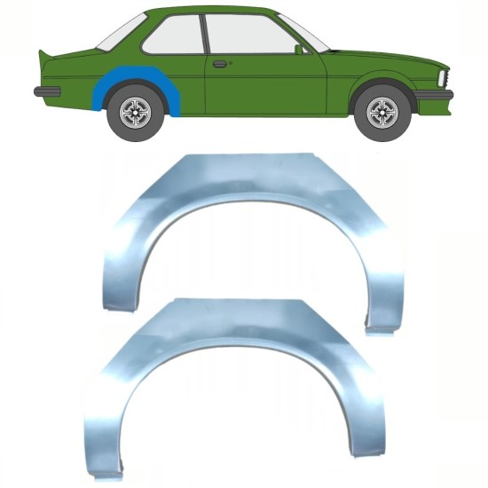 Rear wing repair panel for Opel Ascona B 1975-1981 / Left+Right / Set 16290