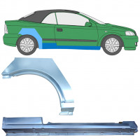 Sill and rear wing repair panel for Opel Astra G 2001-2006 CABRIO / Right / Set 12592