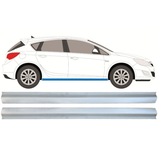 Sill repair panel for Opel Astra J 2009-2015 / Left = Right (symmetrical) / Set 15221