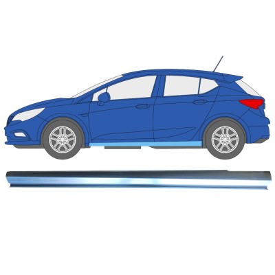 Lower sill repair panel for Opel Vauxhall Astra K 2015-2022 / Left 16625
