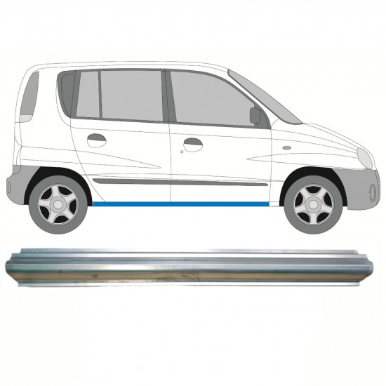 Sill repair panel for Hyundai Atos 1997-2002 / Left = Right (symmetrical) 8613