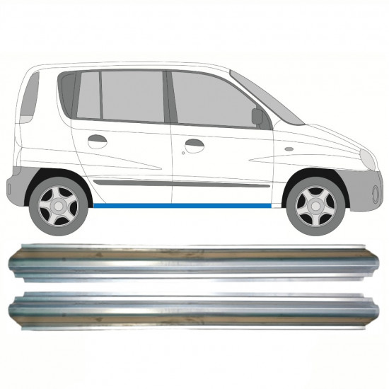 Sill repair panel for Hyundai Atos 1997-2002 / Left = Right (symmetrical) / Set 10321