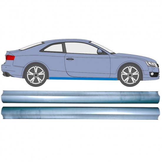 Sill repair panel for Audi A5 S5 B8 2007-2016 / Left+Right / Left = Right (symmetrical) / Set 12893