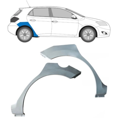 Rear wing repair panel for Toyota Auris 2007-2012 / Left+Right / Set 16855