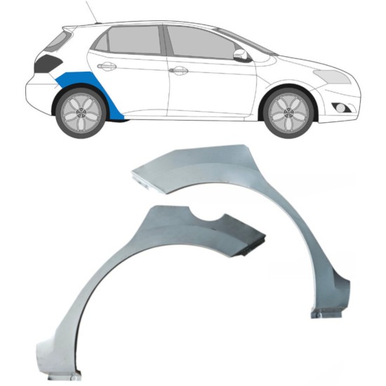 Rear wing repair panel for Toyota Auris 2007-2012 / Left+Right / Set 16855