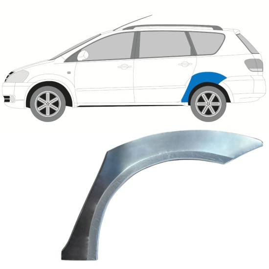 Rear wing repair panel for Toyota Avensis Verso 2001-2011 / Left 15877