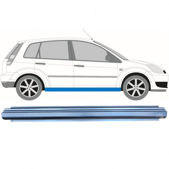 Sill repair panel for Ford Fiesta 2002-2008 / Left = Right (symmetrical) 6566