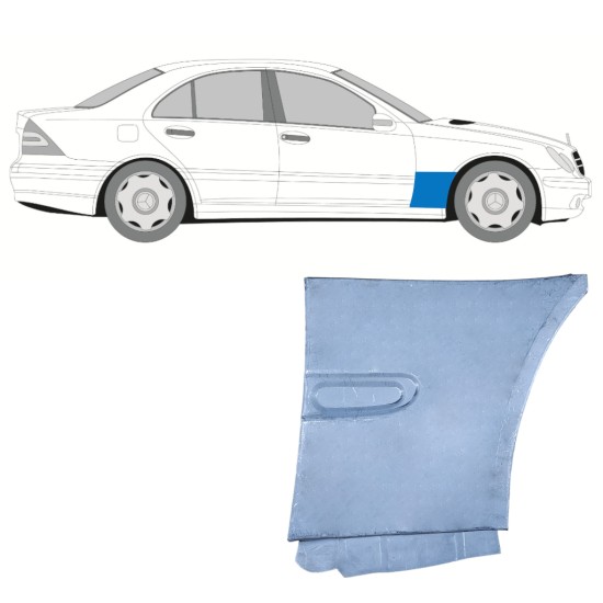Front wing repair panel for Mercedes C-Class W203 2000-2007 / Right 16029