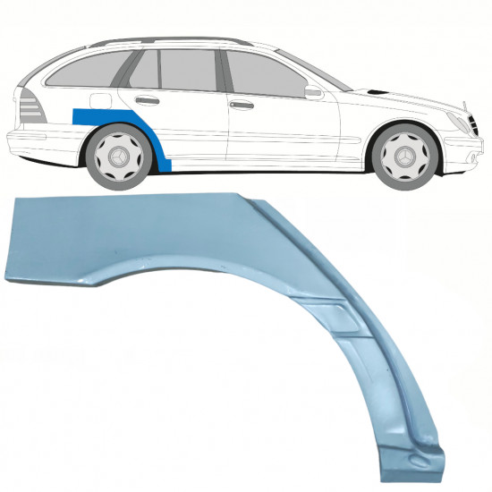 Rear wing repair panel for Mercedes C-class 2000-2007 / Right / COMBI 9098