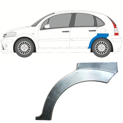 Rear wing repair panel for Citroen C3 2002-2010 / Left 14768