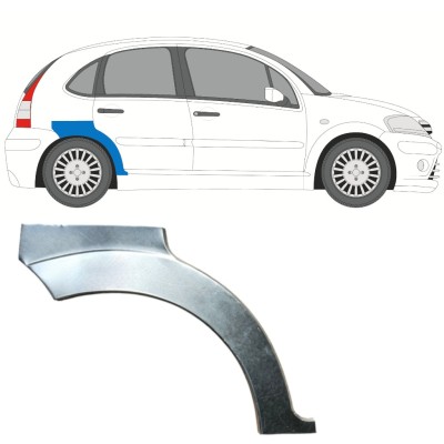 Rear wing repair panel for Citroen C3 2002-2010 / Right 14767