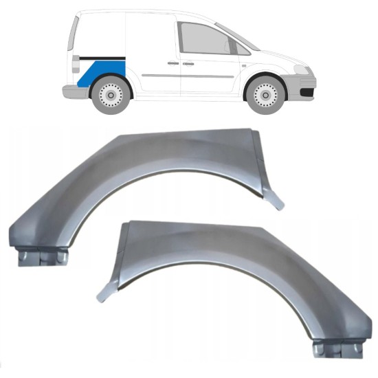 Rear wing repair panel for Volkswagen Caddy 2004-2020 / Left+Right / Set 15165