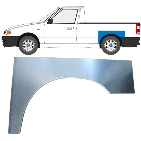 Rear wing repair panel