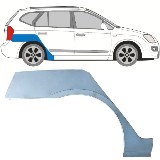 Rear wing repair panel