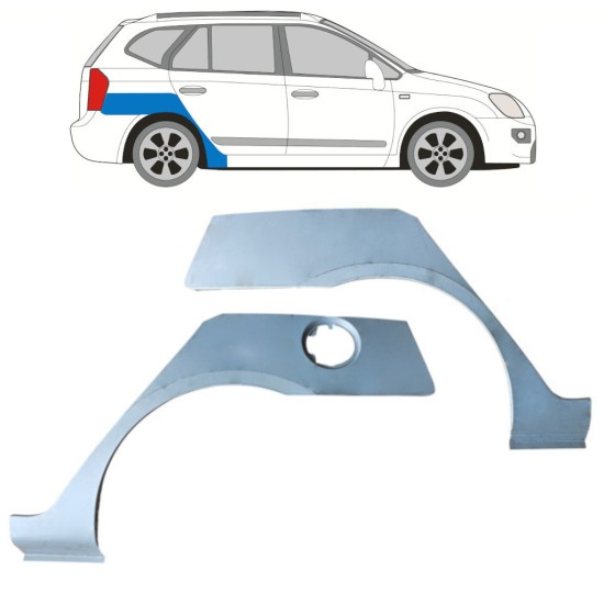 Rear wing repair panel for Kia Carens 2006-2013 / Left+Right / Set 16817
