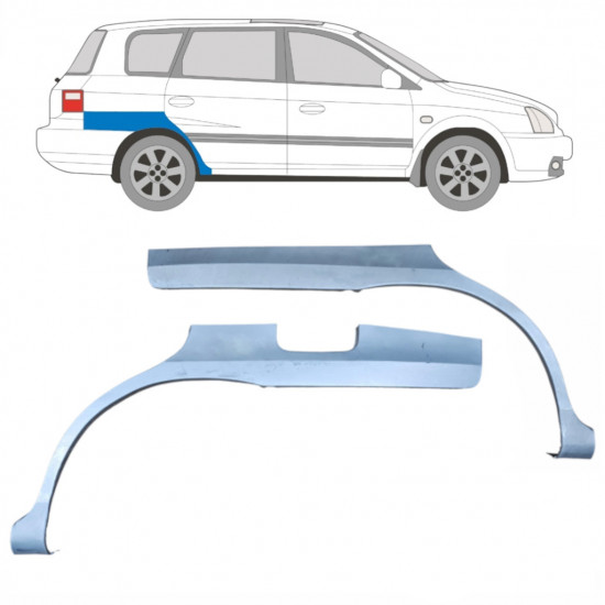 Rear wing repair panel for Kia Carens 1999-2006 / Left+Right / Set 9281