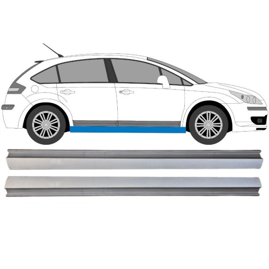 Lower sill repair panel for Citroen C4 2004-2011 / Left+Right / Set 16042