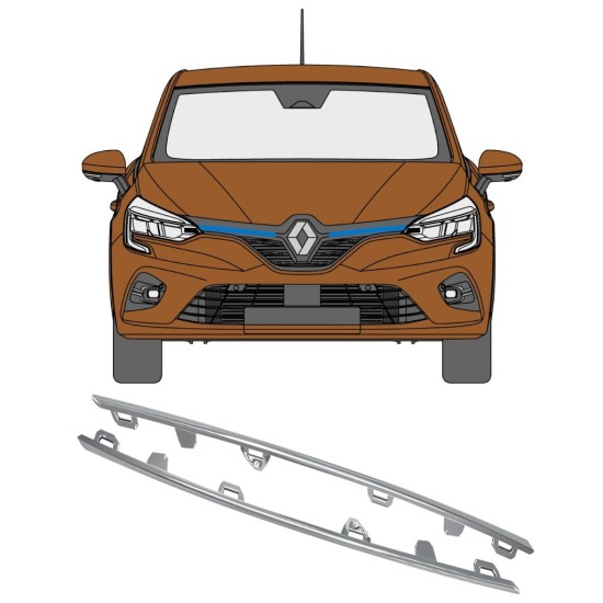 Grille trim for Renault Clio V 2019- / Left+Right 16236