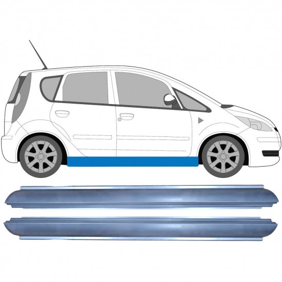 Sill repair panel for Mitsubishi Colt 2004-2012 / Left = Right (symmetrical) / Set 10282