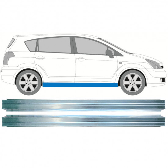 Sill repair panel for Toyota Corolla Verso 2004-2009 / Left = Right (symmetrical) / Set 9886