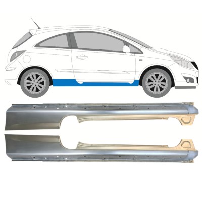 Full sill repair panel for Opel Corsa D 2006-2015 / Left+Right / HATCHBACK / Set 14574