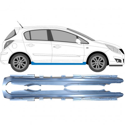 Full sill repair panel for Opel Corsa D 2006-2015 / Left+Right / Set 10539