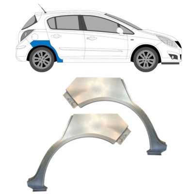 Rear wing repair panel for Opel Corsa D 2006-2015 / Left+Right / HATCHBACK / Set 14577