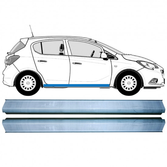 Sill repair panel for Opel Corsa E 2014-2019 / Left+Right / Set 12883